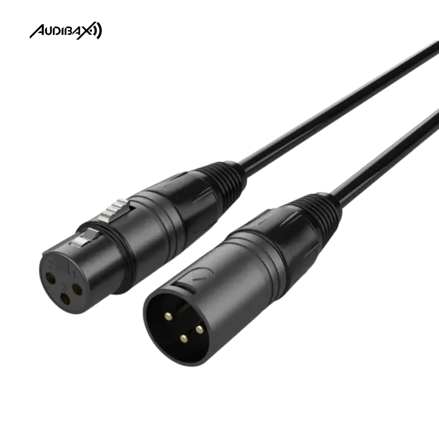 Audibax Silver Black XLR Macho - XLR Fêmea 3 Metros 1