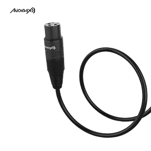 Audibax Silver Black XLR Macho - XLR Fêmea 5 Metros