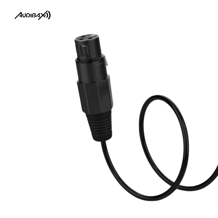 Audibax Silver Black Cable 2 XLR macho para 1 XLR fêmea 15 cm 3