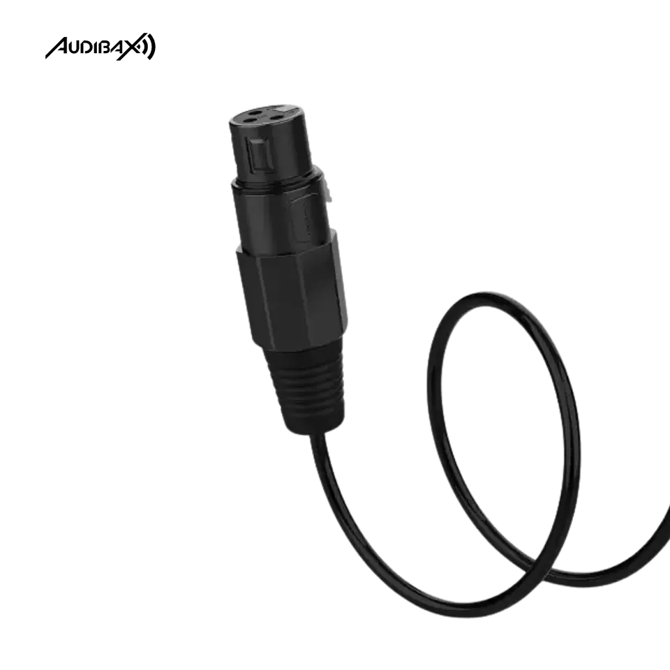 Audibax Silver Black Cable 2 XLR macho para 1 XLR fêmea 15 cm 3