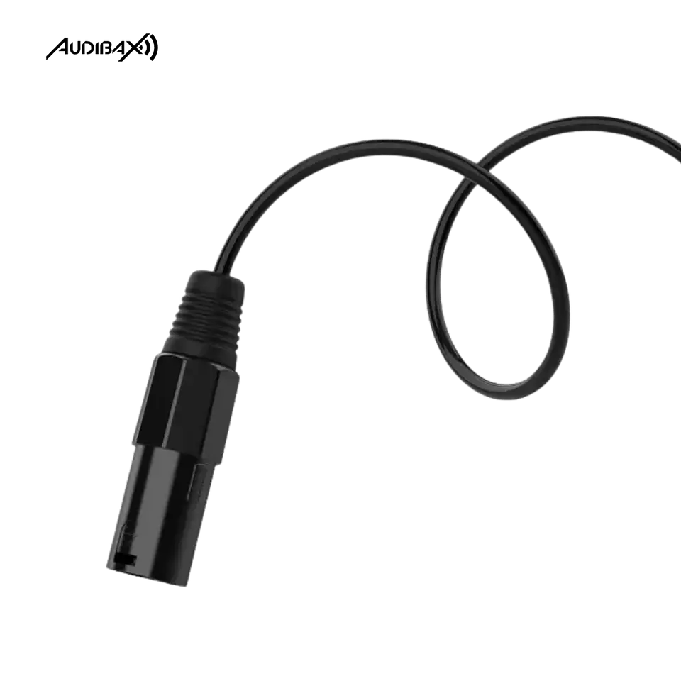 Audibax Silver Black Cable 2 XLR macho para 1 XLR fêmea 20 cm 3