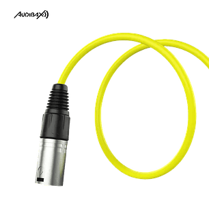 Audibax Silver XLR Cabo Macho - XLR Fêmea 3 Metros Amarelo