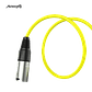 Audibax Silver XLR Cabo Macho - XLR Fêmea 3 Metros Amarelo - Thumbnail 2