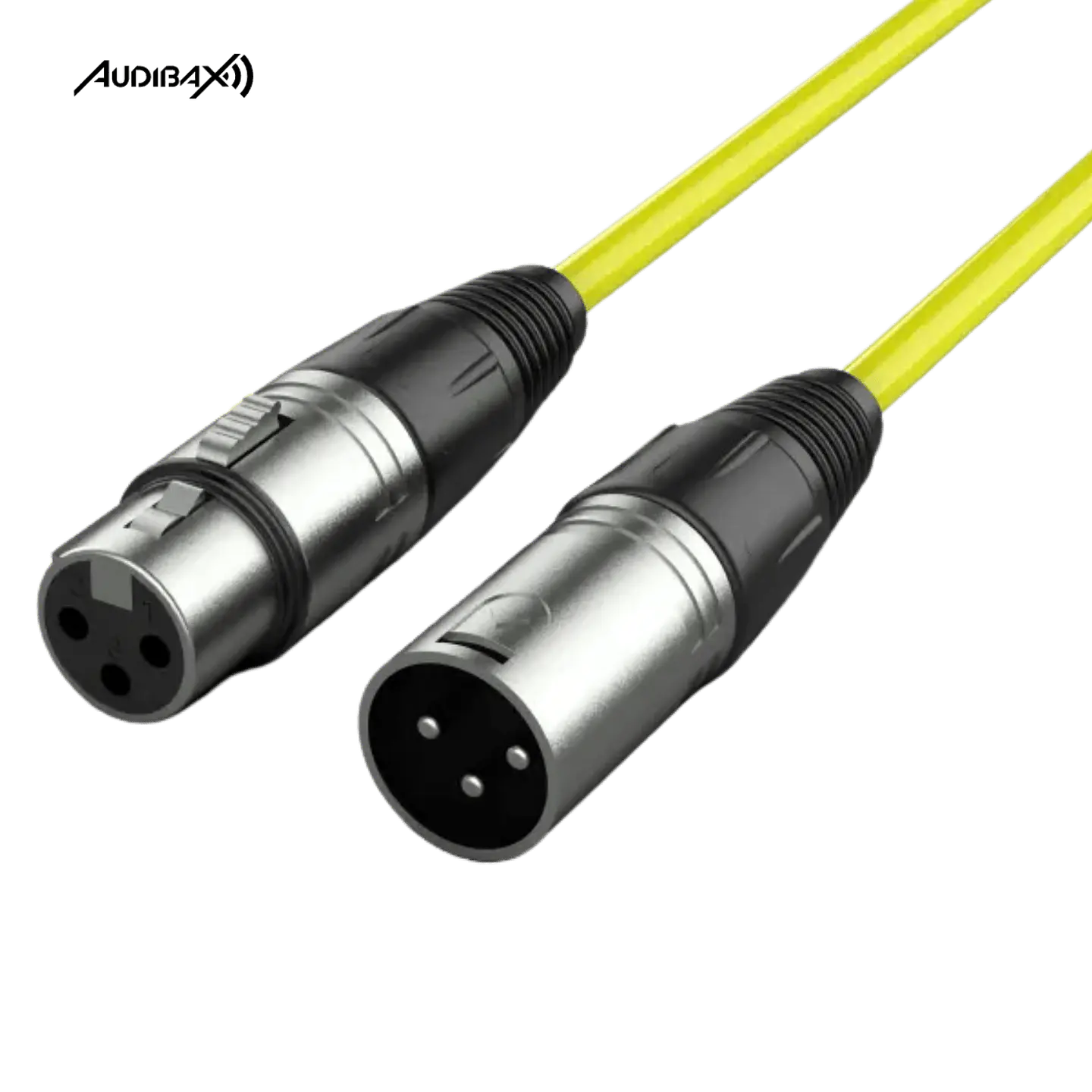 Audibax Silver XLR Cabo Macho - XLR Fêmea 3 Metros Amarelo 1