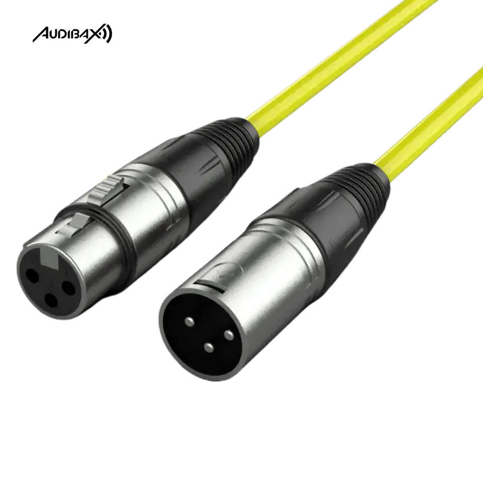 Audibax Silver XLR Cabo Macho - XLR Fêmea 3 Metros Amarelo 1
