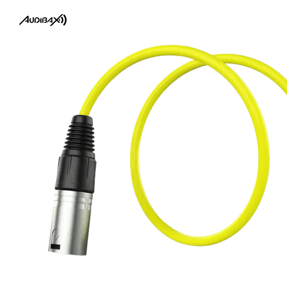 Audibax Silver XLR Cabo Macho - XLR Fêmea 6 Metros Amarelo 3