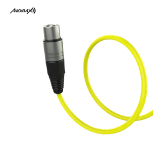 Audibax Silver XLR Cabo Macho - XLR Fêmea 6 Metros Amarelo