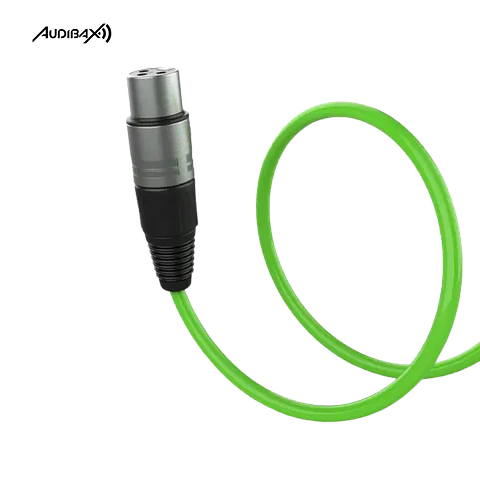 Audibax Silver XLR Cabo Macho - XLR Fêmea 3 Metros Verde