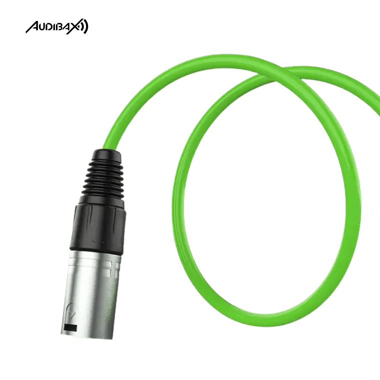 Audibax Silver XLR Cabo Macho - XLR Fêmea 6 Metros Verde 3