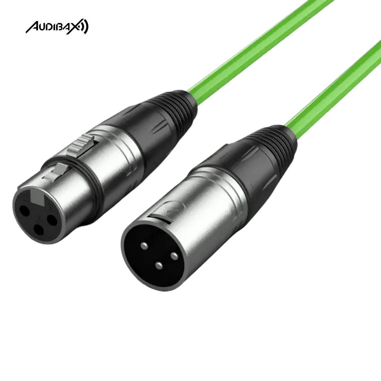 Audibax Silver XLR Cabo Macho - XLR Fêmea 6 Metros Verde 1