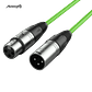 Audibax Silver XLR Cabo Macho - XLR Fêmea 6 Metros Verde - Thumbnail 1