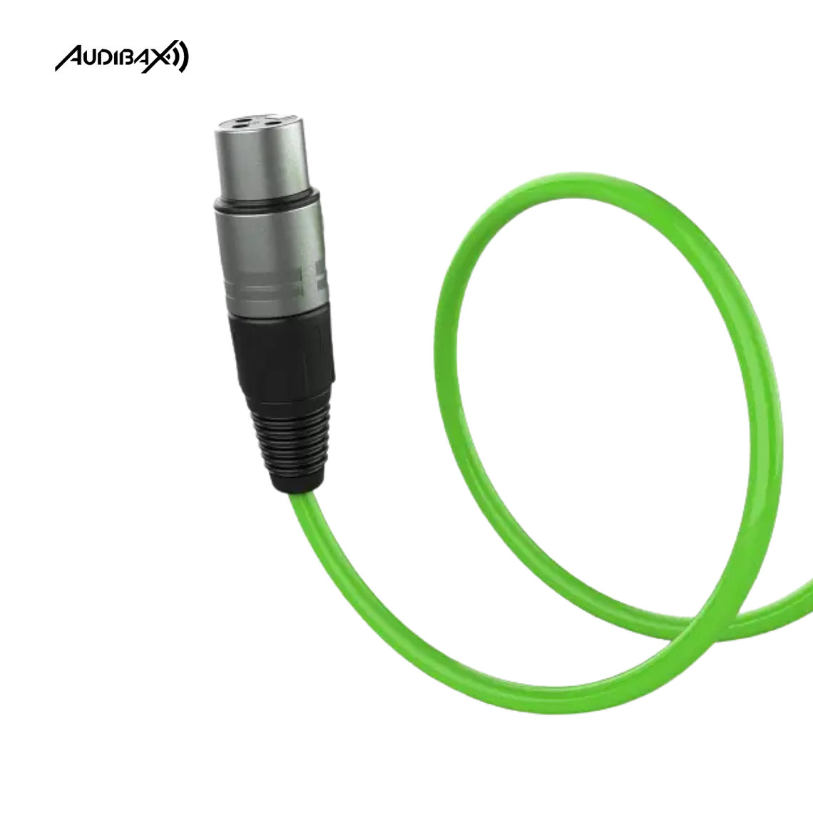Audibax Silver XLR Cabo Macho - XLR Fêmea 6 Metros Verde 2