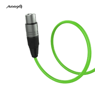 Audibax Silver XLR Cabo Macho - XLR Fêmea 6 Metros Verde
