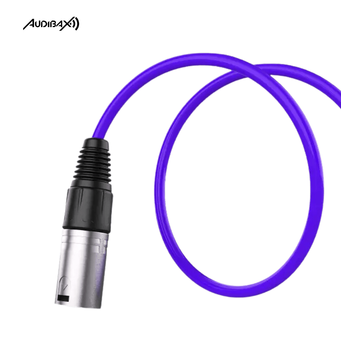 Audibax Silver XLR Cabo Macho - XLR Fêmea 3 Metros Roxo 3