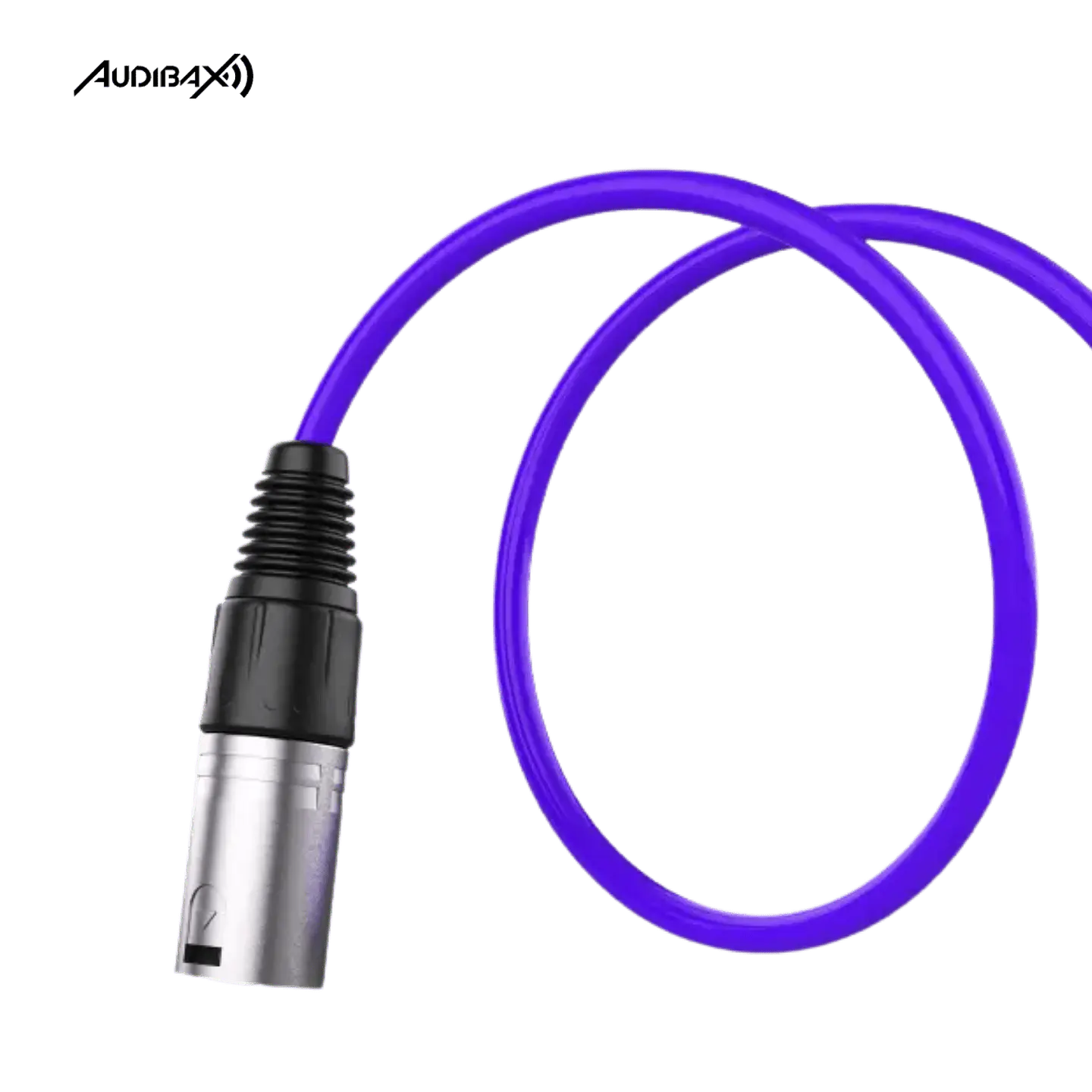 Audibax Silver XLR Cabo Macho - XLR Fêmea 3 Metros Roxo 3