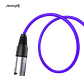 Audibax Silver XLR Cabo Macho - XLR Fêmea 3 Metros Roxo - Thumbnail 3