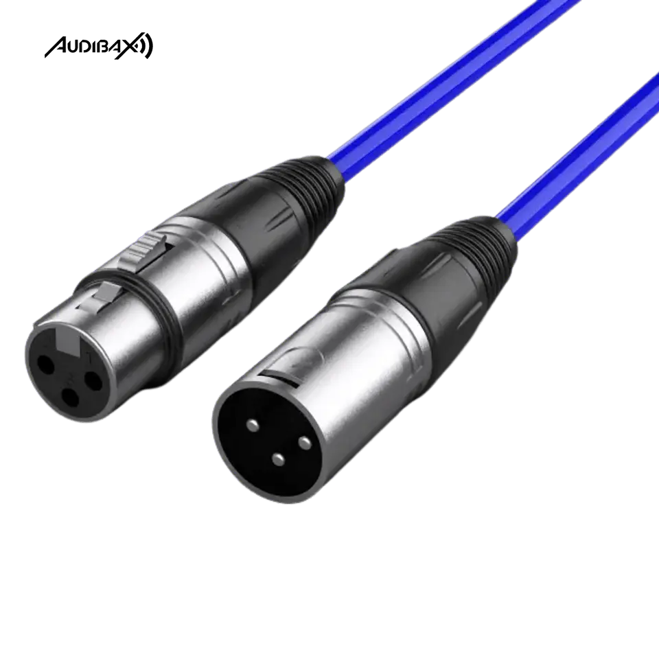 Audibax Silver XLR Cabo Macho - XLR Fêmea 3 Metros Azul 1