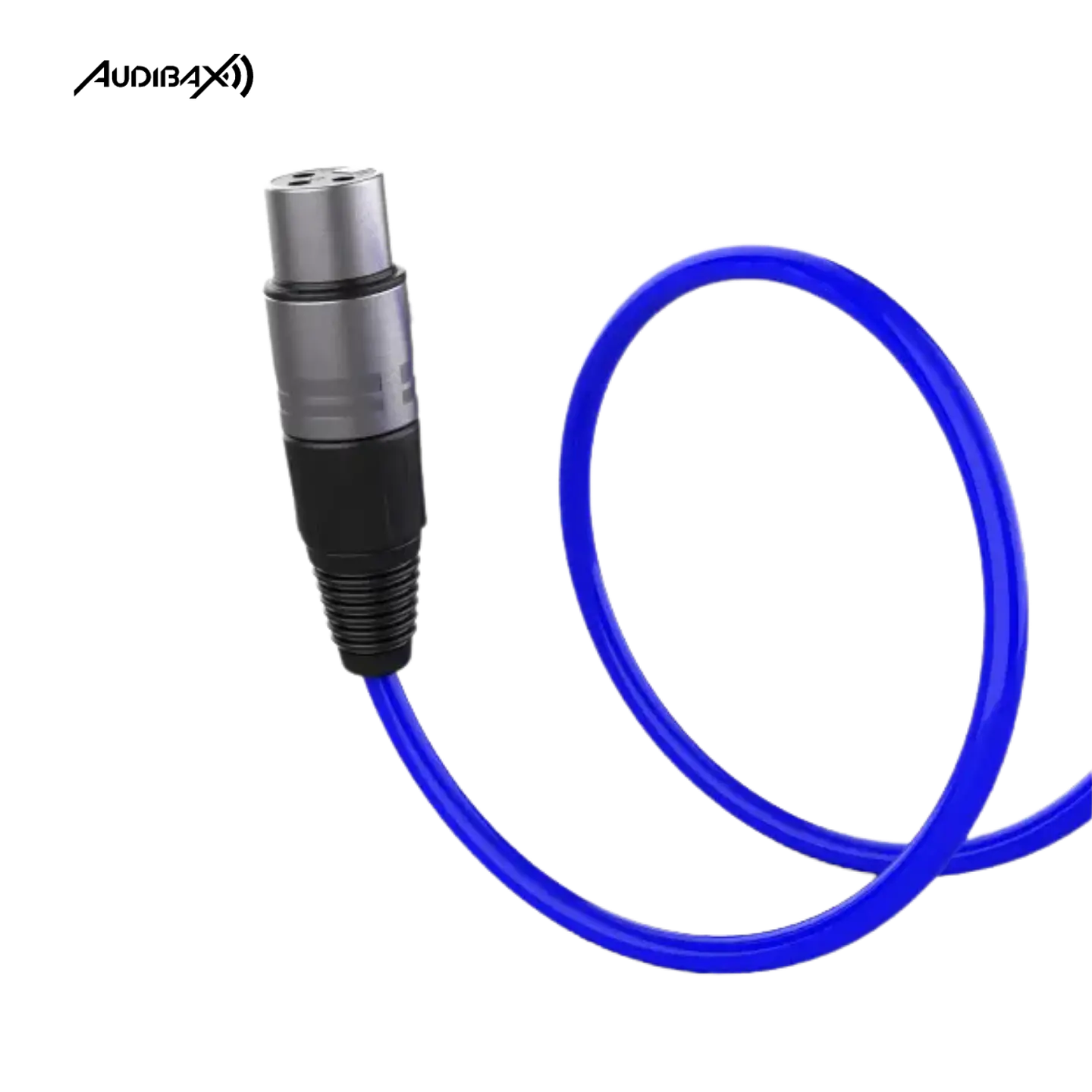 Audibax Silver XLR Cabo Macho - XLR Fêmea 3 Metros Azul 2