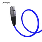 Audibax Silver XLR Cabo Macho - XLR Fêmea 3 Metros Azul - Thumbnail 2