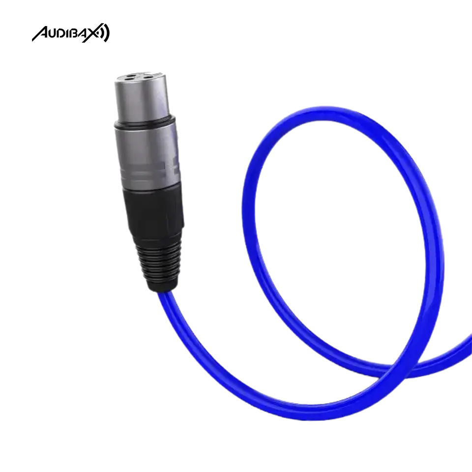 Audibax Silver XLR Cabo Macho - XLR Fêmea 3 Metros Azul 2