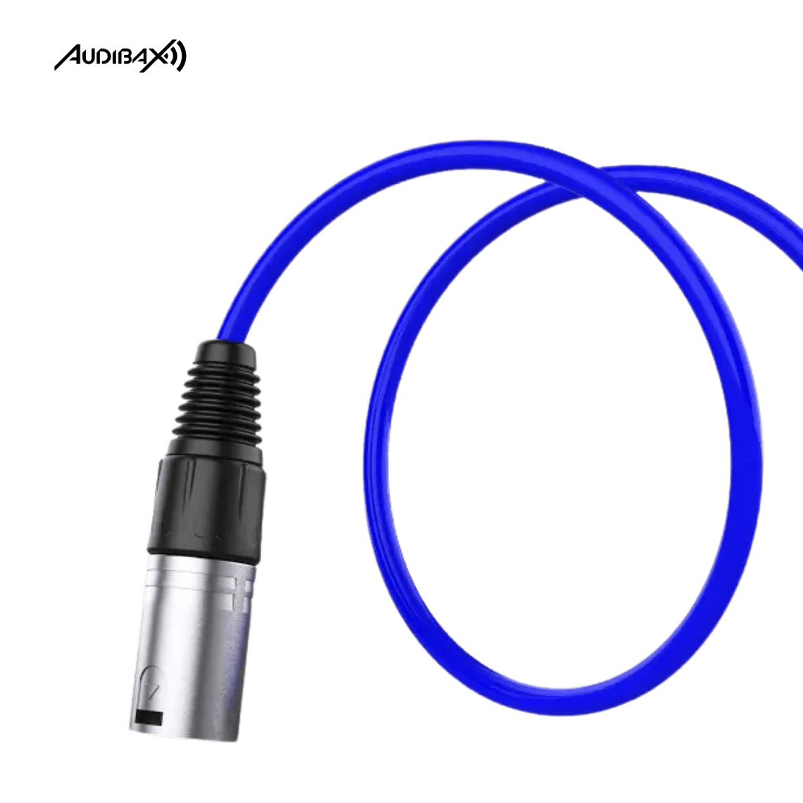 Audibax Silver XLR Cabo Macho - XLR Fêmea 6 Metros Azul 3