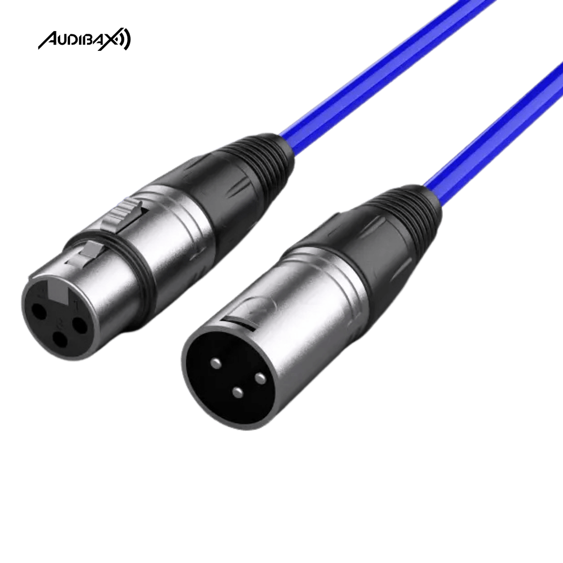 Audibax Silver XLR Cabo Macho - XLR Fêmea 6 Metros Azul 1