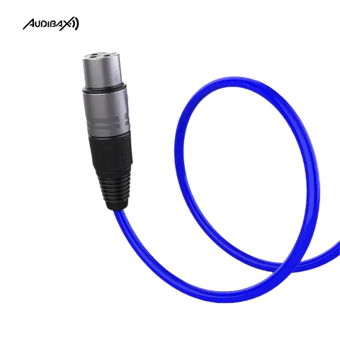 Audibax Silver XLR Cabo Macho - XLR Fêmea 6 Metros Azul