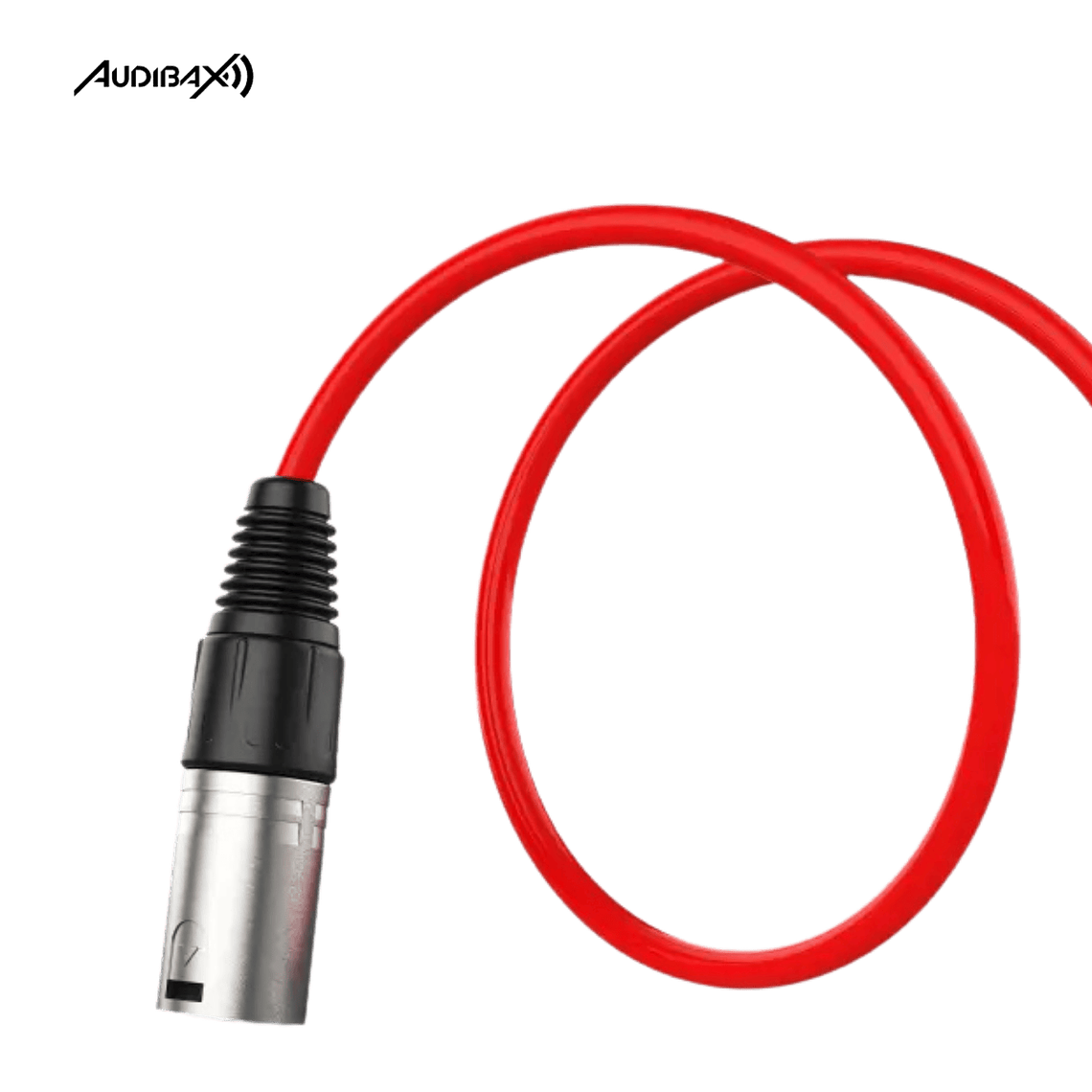 Audibax Silver XLR Cabo Macho - XLR Fêmea 6 Metros Vermelho 3