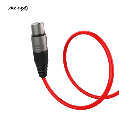 Audibax Silver XLR Cabo Macho - XLR Fêmea 6 Metros Vermelho