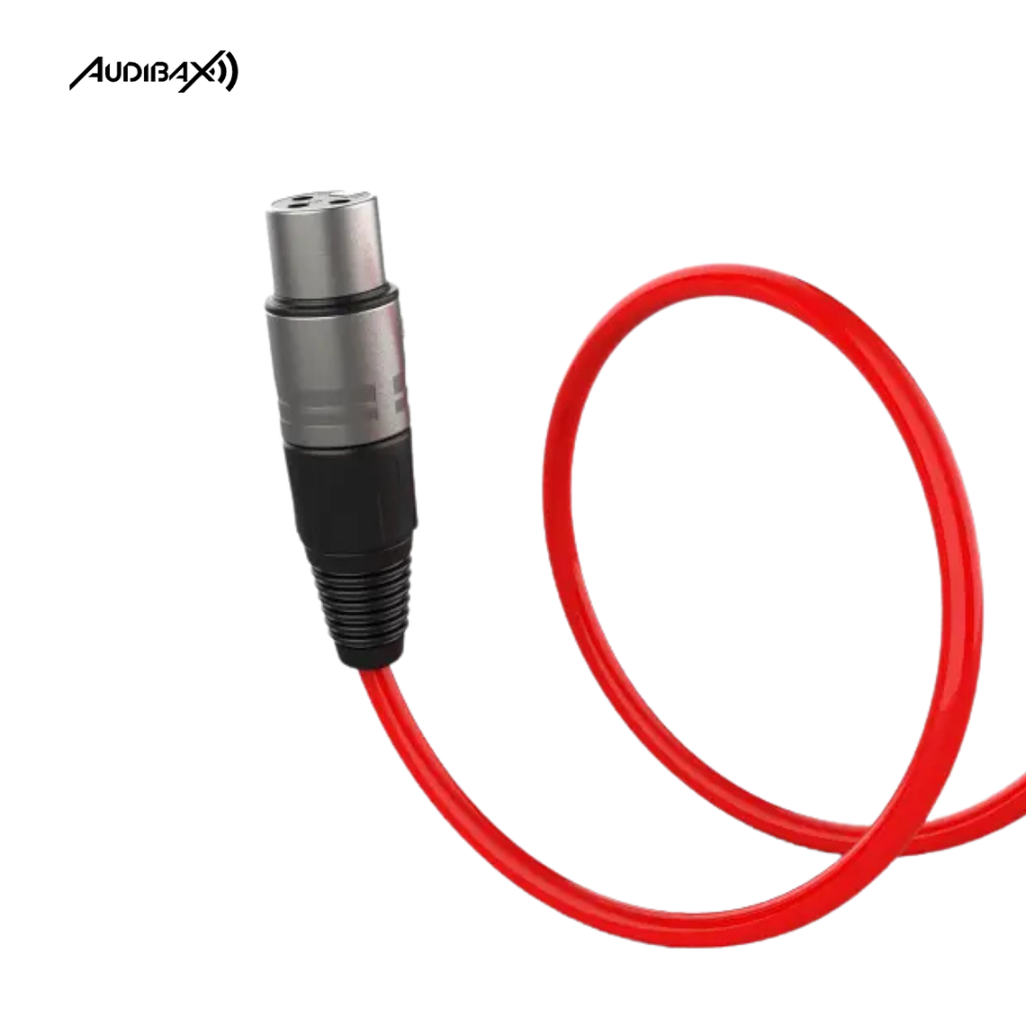 Audibax Silver XLR Cabo Macho - XLR Fêmea 6 Metros Vermelho 2