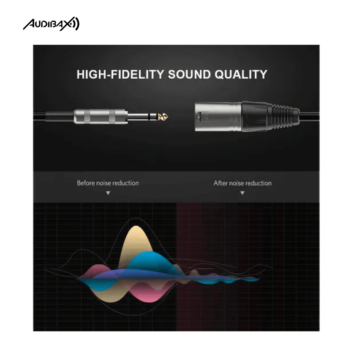 Audibax Silver XLR Cabo macho para jack balanceado 1,5 metros preto 4