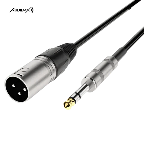 Audibax Silver XLR Cabo macho para jack balanceado 6 metros preto