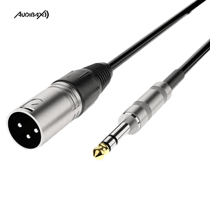 Audibax Silver XLR Cabo macho para jack balanceado 6 metros preto