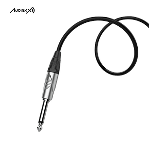 Audibax Silver XLR Fêmea para Mono Jack 3 Metros Preto