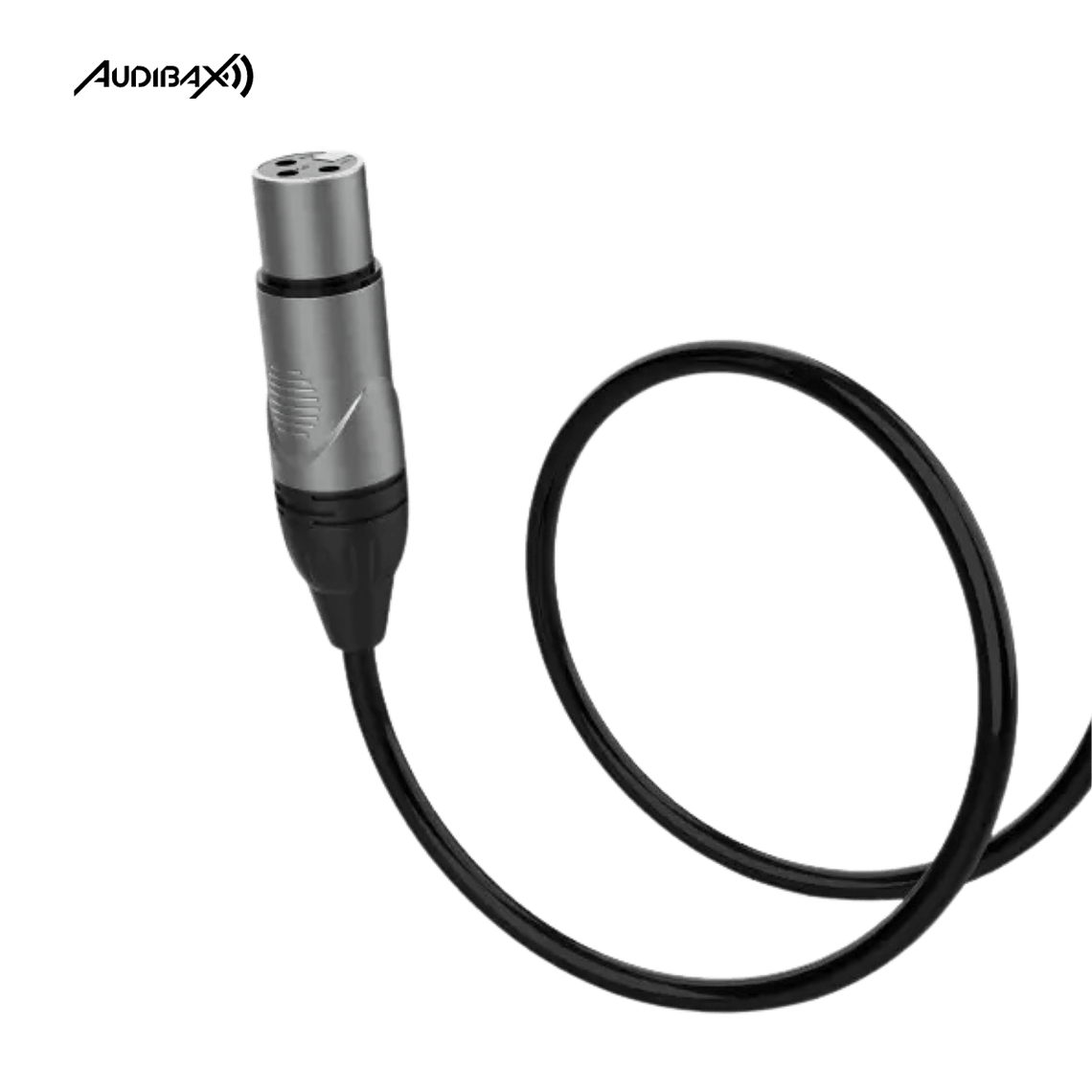 Audibax Silver XLR Fêmea para Mono Jack 3 Metros Preto 3