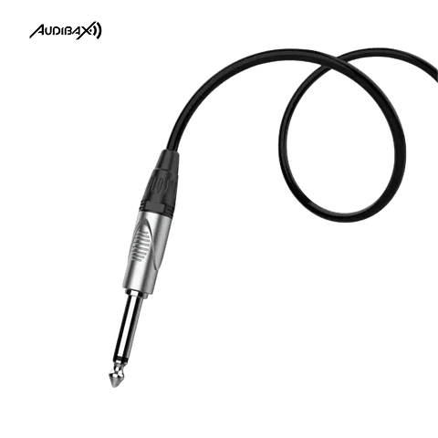 Audibax Silver XLR Fêmea para Mono Jack 0,90 Metros Preto