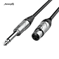 Audibax Silver XLR Fêmea para Mono Jack 0,90 Metros Preto - Thumbnail 1