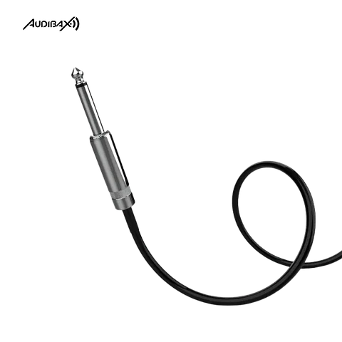 Audibax Silver Cabo XLR Macho para Jack Mono Preto de 1,5 Metros