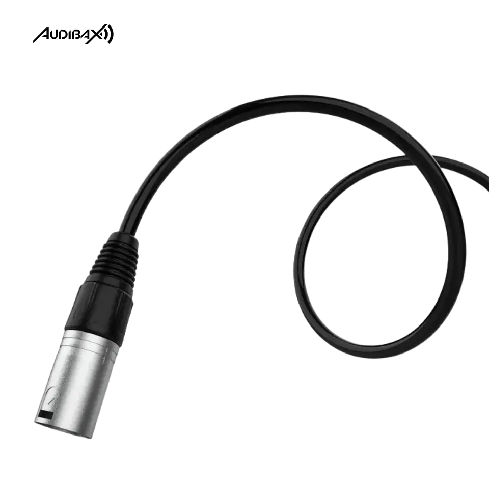 Audibax Silver Cabo XLR Macho para Jack Mono Preto de 1,5 Metros 3