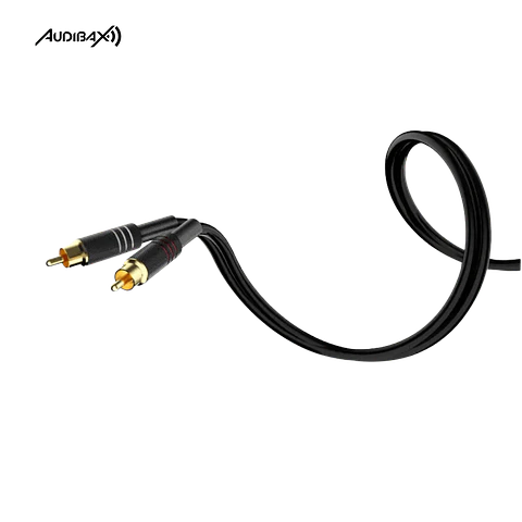 Audibax Silver Black Cabo 2 x XLR macho para 2 x RCA 1,5 metros
