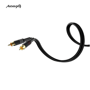 Audibax Silver Black Cabo 2 x XLR macho para 2 x RCA 1,5 metros