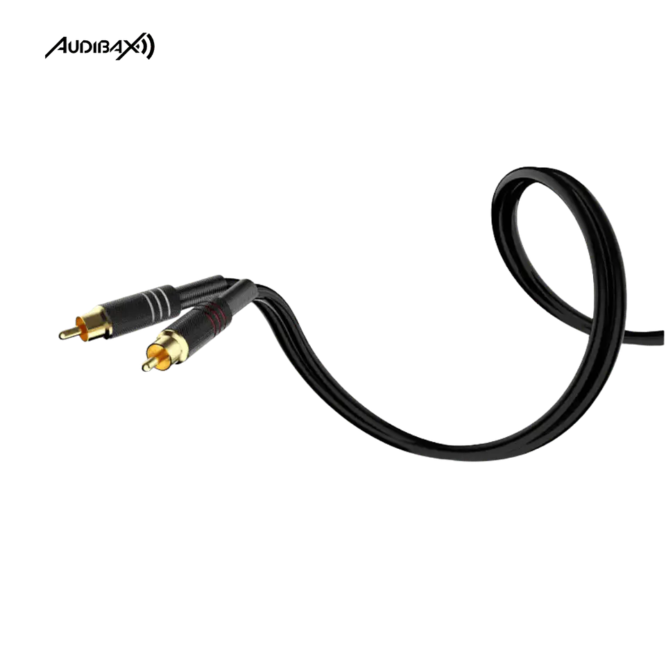 Audibax Silver Black Cabo 2 x XLR macho para 2 x RCA 1,5 metros 2