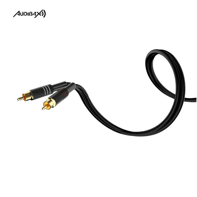 Audibax Silver Black Cabo 2 x XLR macho para 2 x RCA 3 metros 2