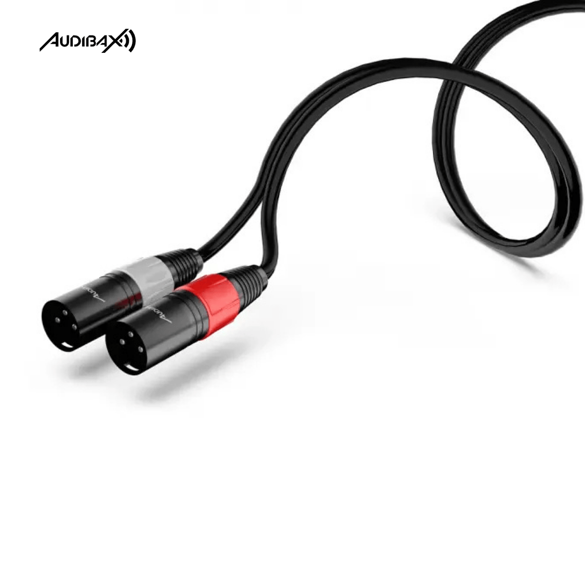 Audibax Silver Black Cabo 2 x XLR macho para 2 x RCA 3 metros 3