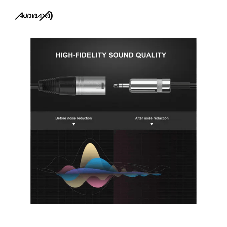 Audibax Silver Cabo XLR Macho para Minijack stereo 3 Metros Preto 4