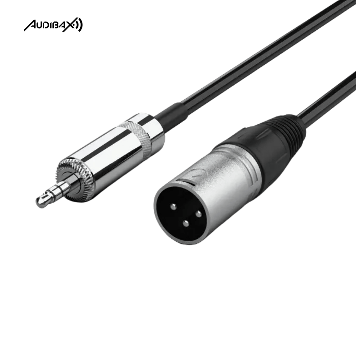Audibax Silver Cabo XLR Macho para Minijack stereo 3 Metros Preto 1