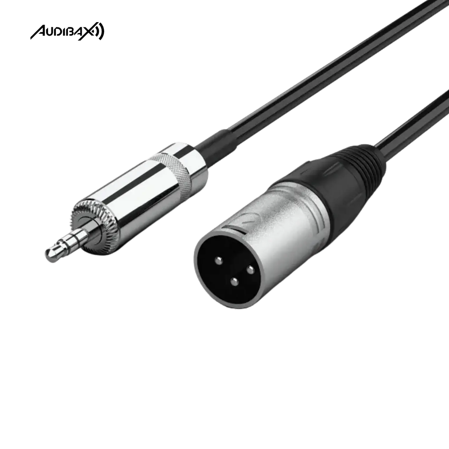 Audibax Silver Cabo XLR Macho para Minijack stereo 3 Metros Preto 1