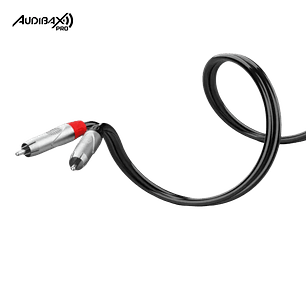 Audibax Pro Cable 2 XLR macho para 2 RCA 3 metros preto