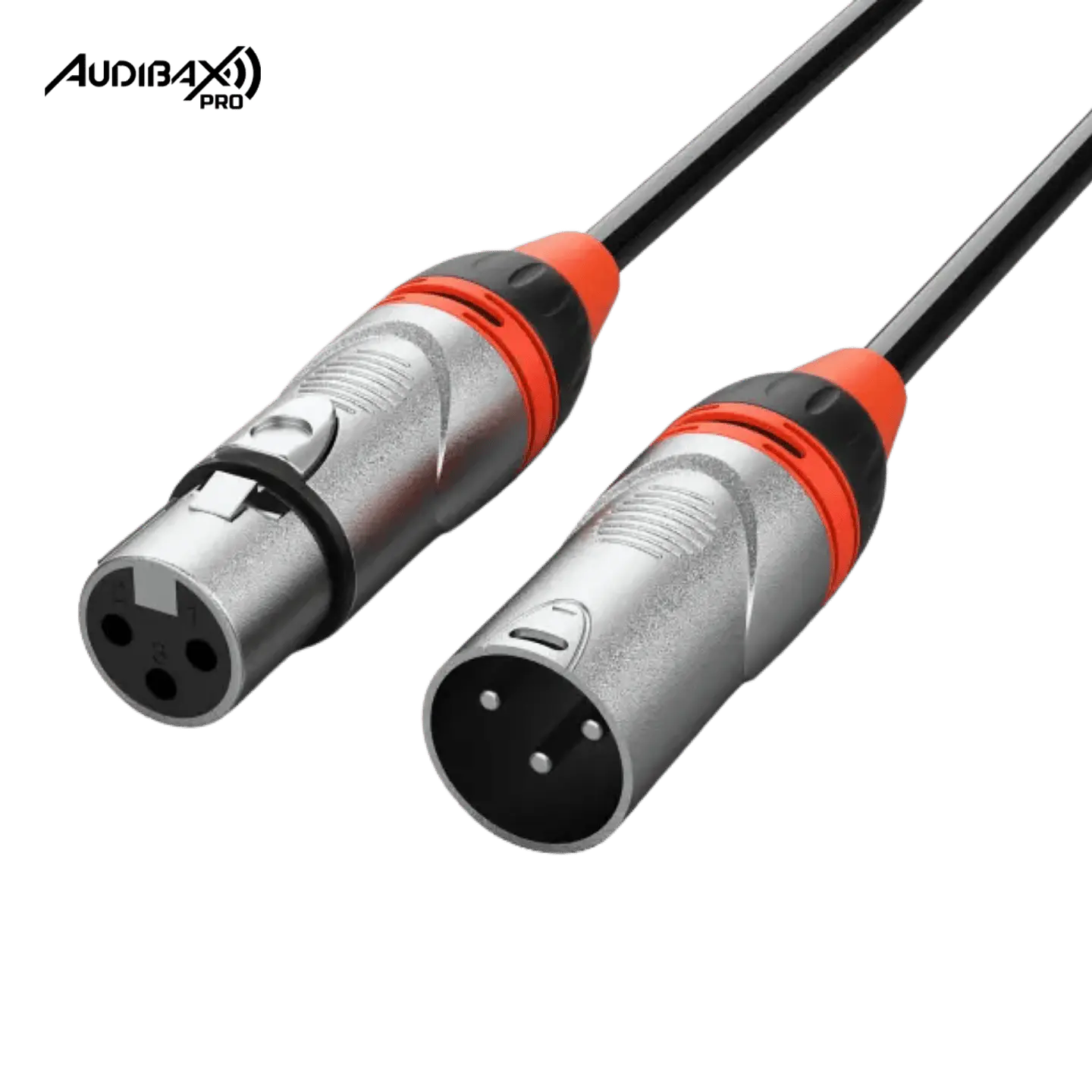 Audibax Pro Cabo XLR macho para XLR fêmea 10 metros preto 1