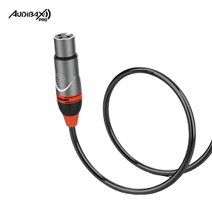 Audibax Pro Cabo XLR macho para XLR fêmea 15 metros preto
